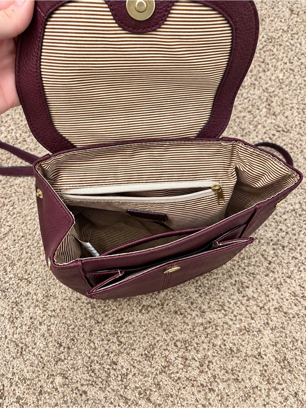 Market & Spruce Plum Leather Backpack - Picture 5 of 5